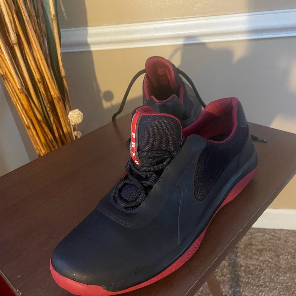 Prada Men’s 11 1/2 Black and Red shoe